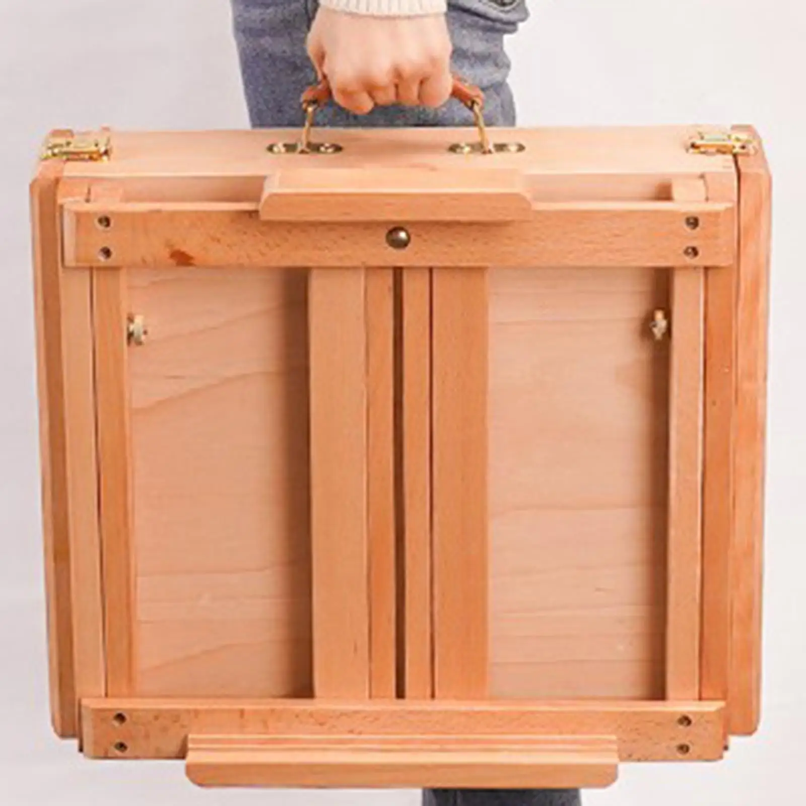 Tabletop Easel with Double Drawers Tabletop Art Supplies Wooden Portable Sketchbox for Calssroom Desk Desktop Painting Artist