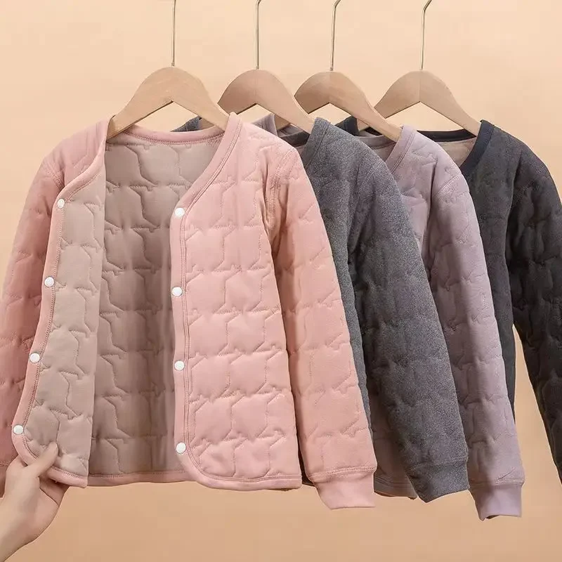 Children Jackets Inner Lined Cotton Jacket Boys Girls Warmth Insulation