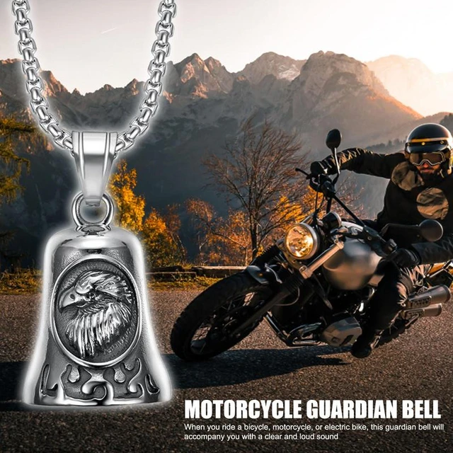 Moto Guardian Bell in acciaio inox Biker Style Eagle Rider collana