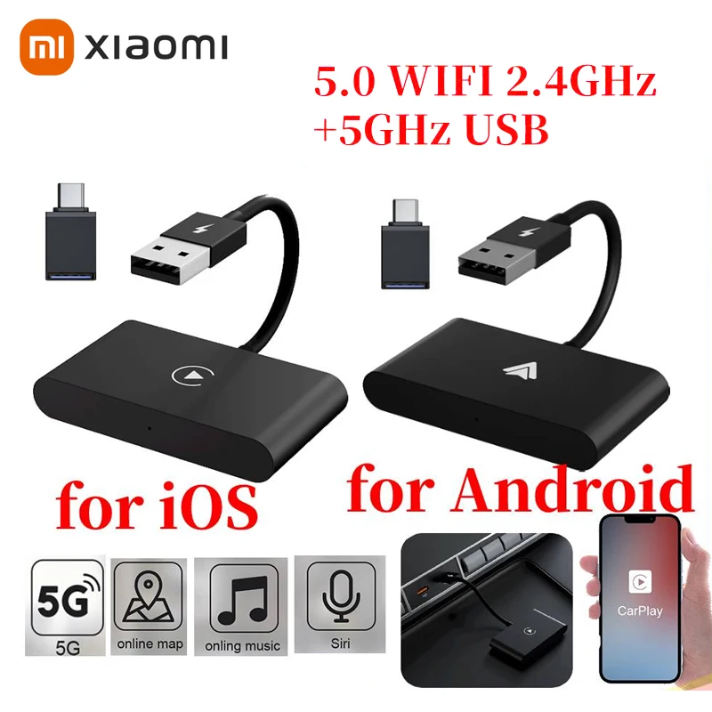 XIAOMI Wireless CarPlay Adapter For Wired To Wireless Andriod Auto ...