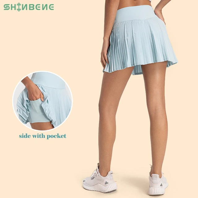 Womens Tennis Skirts with Shorts Pockets