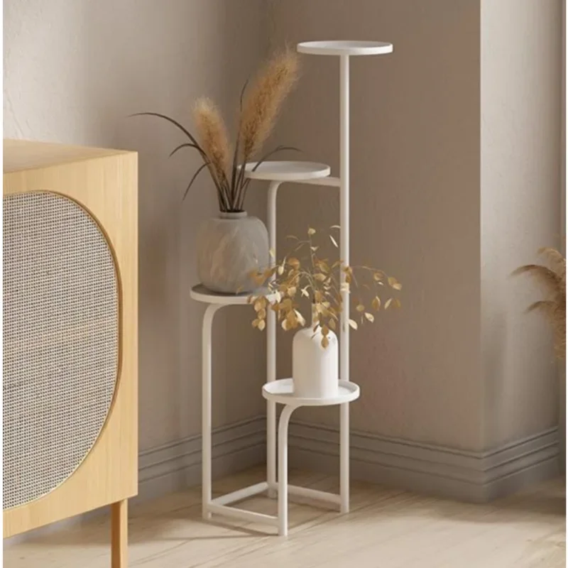 Multilayer Floor Flower Rack, Nordic Creative Stand for Flowers, Balcony Iron Plant Shells, Green Luo Decoration, Flower Holder