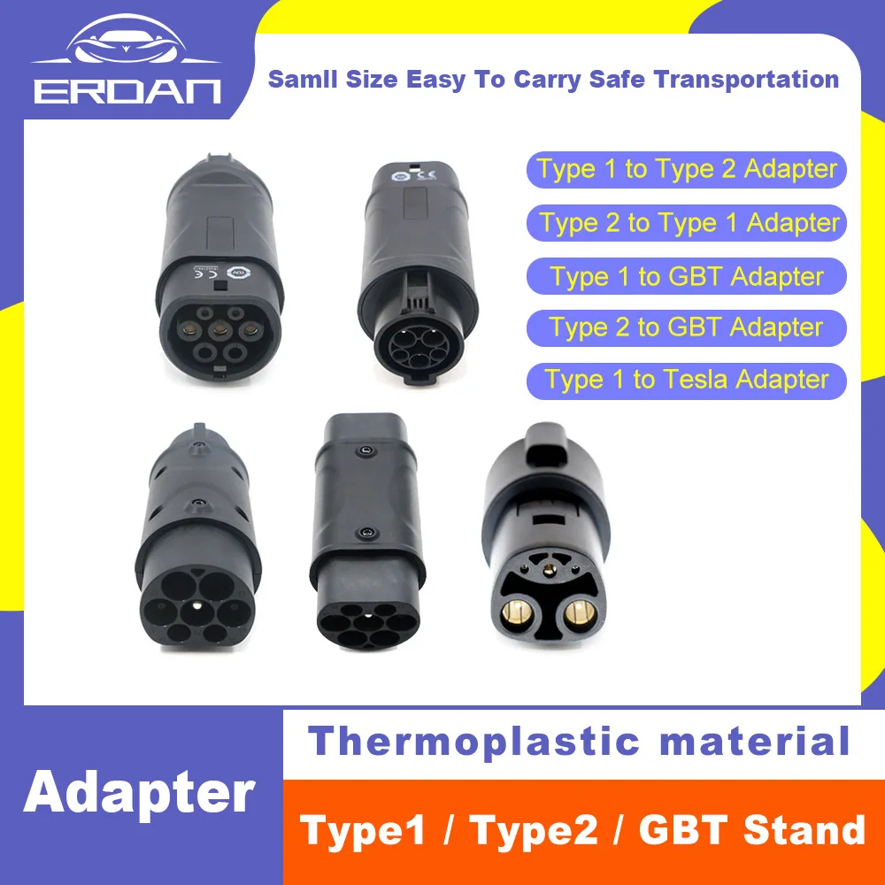 Type 1 Type 2 Tesla Gbt China Standard Ev Adapter To Sae J1772 Iec 621962 Electric Car Vehicle