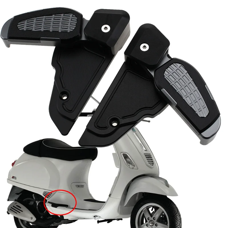 MotorcycleFootRestsRearPassengerFootStepFoldablePedalforVespa