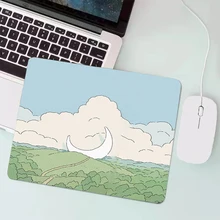 

Kawaii Anime Mouse Pad Table Mat Office Student Gaming Mousepad Cute Greent Plant Cartoon Small Rug Non-slip Mouse Mat 22x18cm