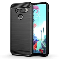 Carbon Fiber Shockproof Bumper Phone Case - Stylish and Durable Protection for LG V30 (Black)