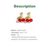 Mariasz Minimalist Cherry Stainless Steel Piercing Stud Earrings for Women Charm Cute Fruit Acrylic Jewelry Valentine's Day Gift 3