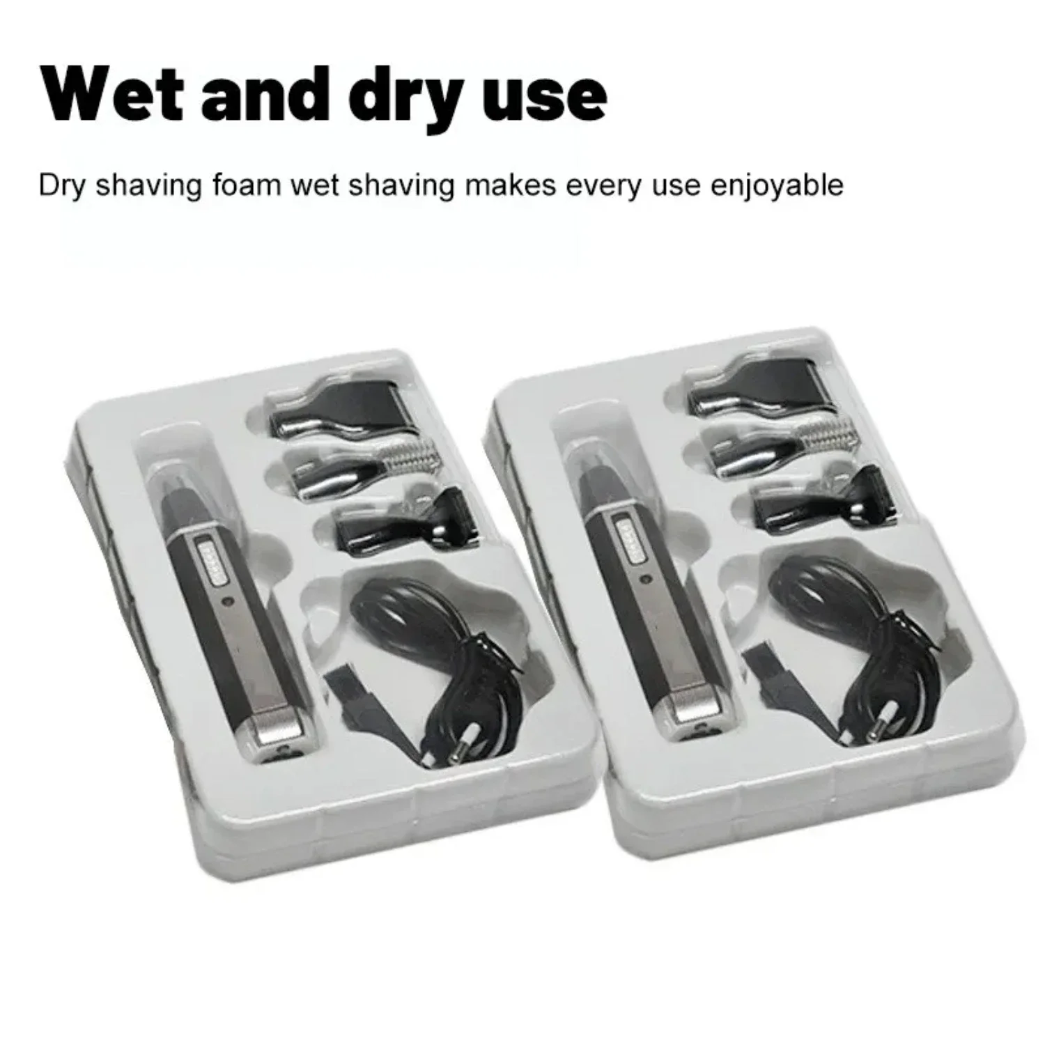 Portable, sleek, versatile 4-in-1 compact nose hair trimmer for men - Convenient grooming kit for precision beard shaping - Must 4