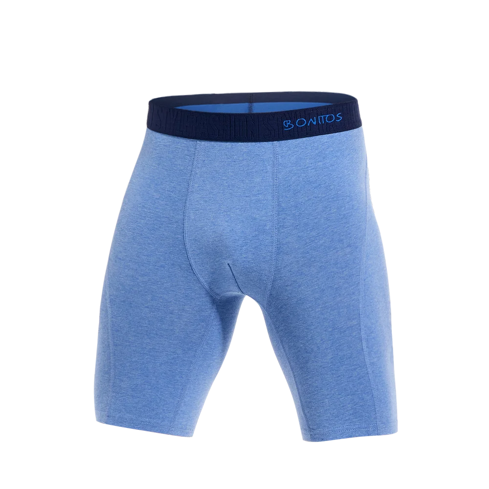 BONITOS Herren Boxershorts mit langem Bein, Herrenunterwäsche, lange Herrenunterhosen, natürliche Baumwolle, sexy Boxershorts, Marken-Herrenunterhosen, weich. – Detail 7