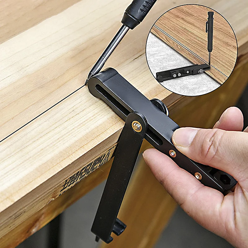 Contour Finder Multifunctional Marking Scribing Tool Circular Planner, Woodworking Precise Measurement Gauging Tool DIY Pen