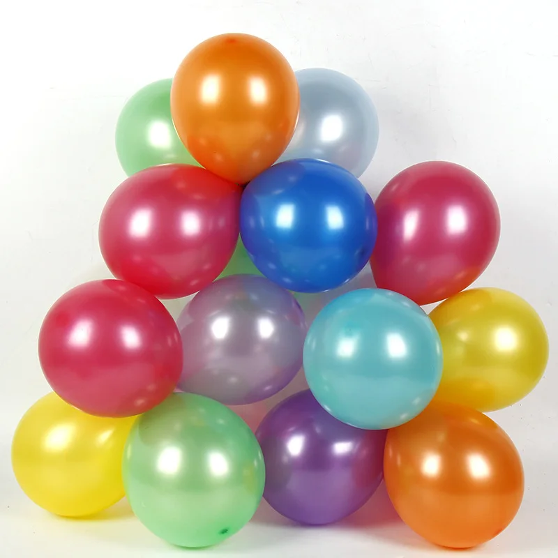 

30/50/100pcs 10 Inch 1.5g Pearlescent Latex Balloon Round Birthday Party Wedding Decoration Supplies