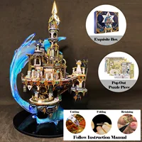 MU 3D Metal Puzzle ATLANTIS DIY Assembly  Western building Model kits Toy For Adults Children Gift for Friend 2
