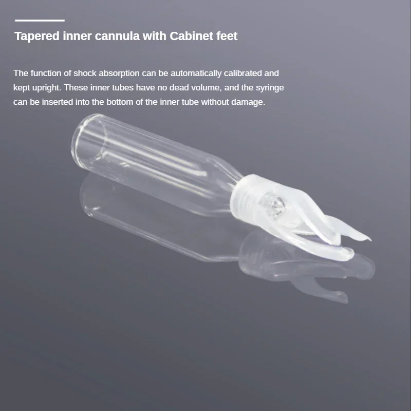 100pcs Biosharp Laboratory Vials Micro Insert Conical Bottles Flat Cannula Conical Bottles for Injection Vial