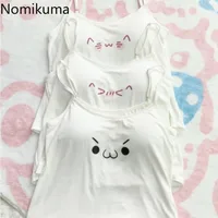 Haut court en coton imprimé dessin animé, gilet sans manches pour femmes, vêtements d'été à la mode, mignon coréen Y2k, débardeurs 2025 Ropa Mujer 49B692 1