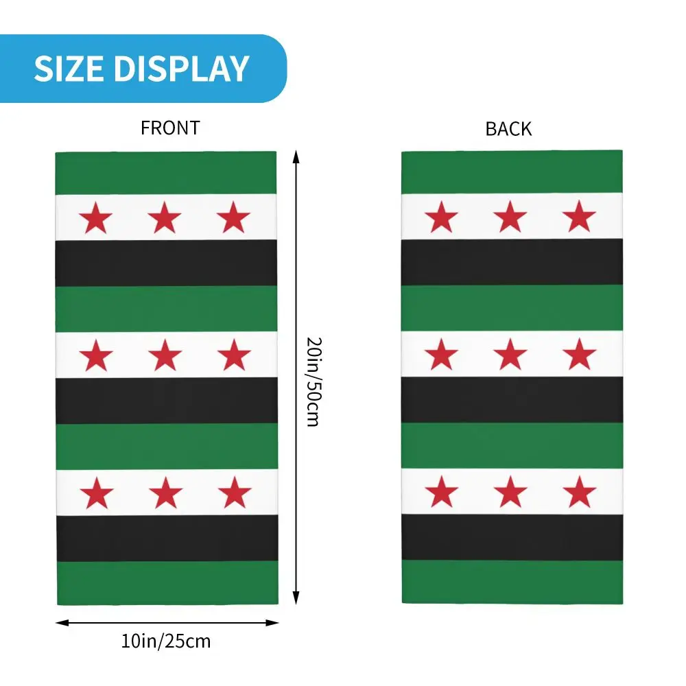 Flag of Syria Bandana Neck Gaiter Syrian Arab Republic Wrap Scarf Multifunctional Headwear Running Unisex Adult Breathable For neck wrap,cycling bandana,bandana headscarf,cotton bandana,camouflage bandana,motorcycle bandana,neck gaiter,multifunctional bandana,bandana neck cover
