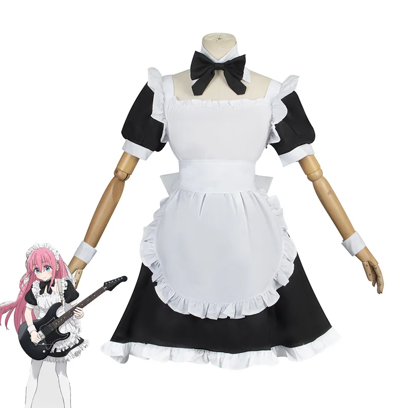 

Anime Bocchi The Rock Cosplay Goto Hitori Maid Costume