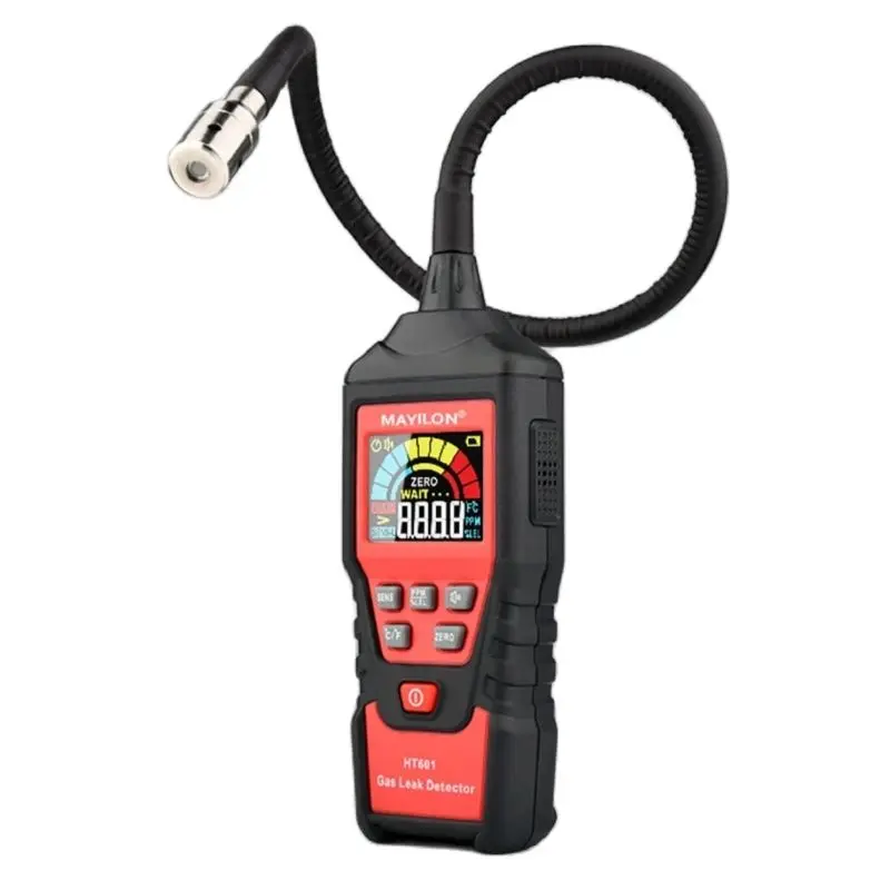 

HT601A HT601 Portable Combustible Gas Detector Flammable Natural Gas Leakage Analyzer LED Display Flexible Probe Alarm