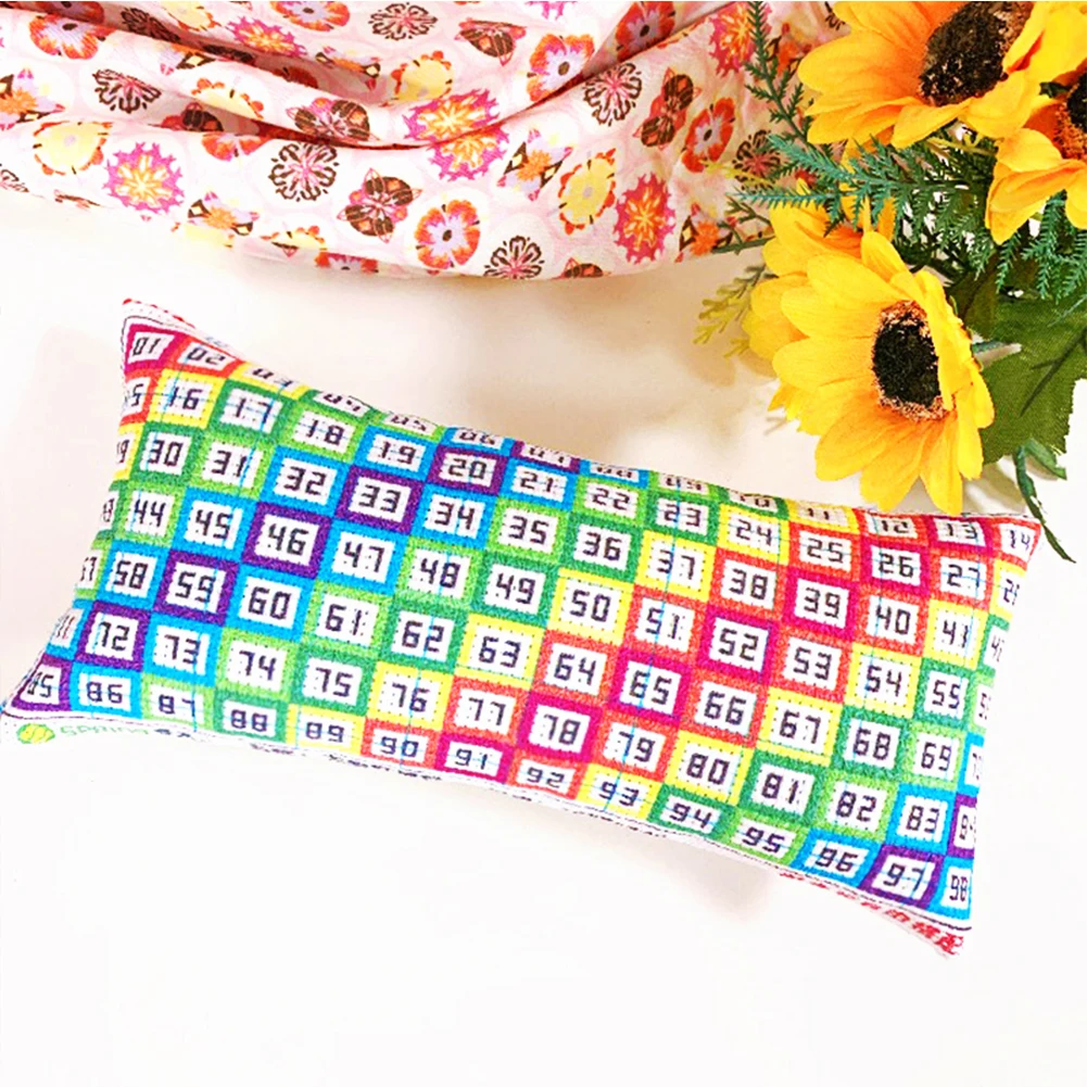 Number 1-98 Cross Stitch Embroidery Pin Cushion Colorful Pin Storage Cushion Rainbow Pillow Shaped Accessories DIY