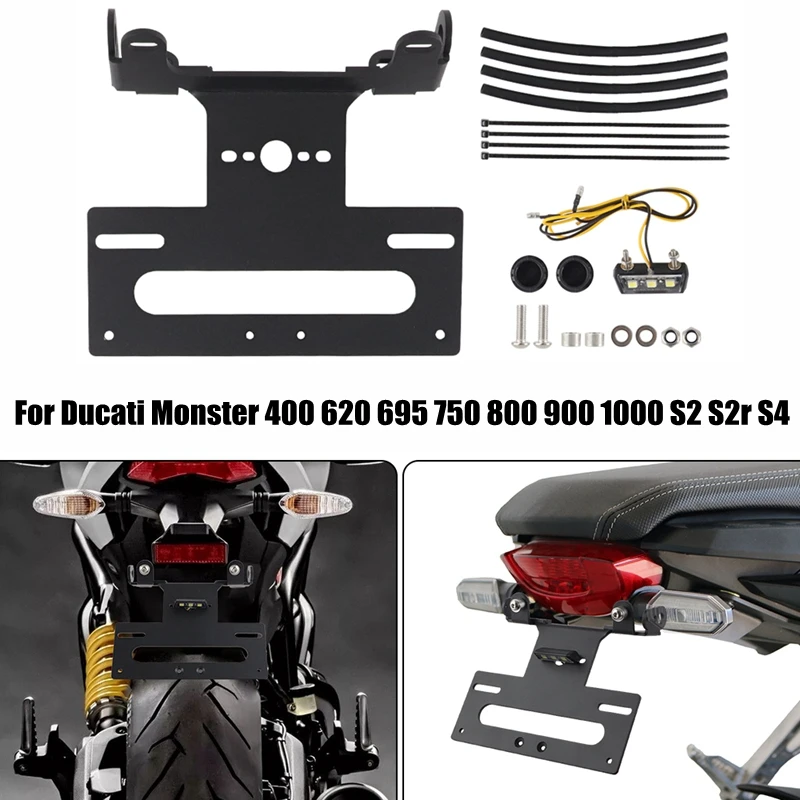 License Plate Holder Bracket Rear Tail For Ducati Monster 400 620 695 750 800 900 1000