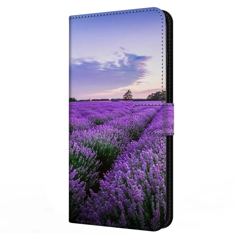 Elegant Leather Wallet Flip Stand Case with Magnetic Closure