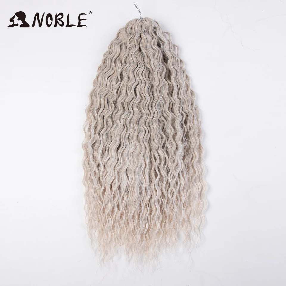 Noble Synthetic Hair Cosplay Water Wave 24Inch Twist Crochet Hair Braid Hair Ombre Blonde Pink Deep Wave Braiding Hair Extension