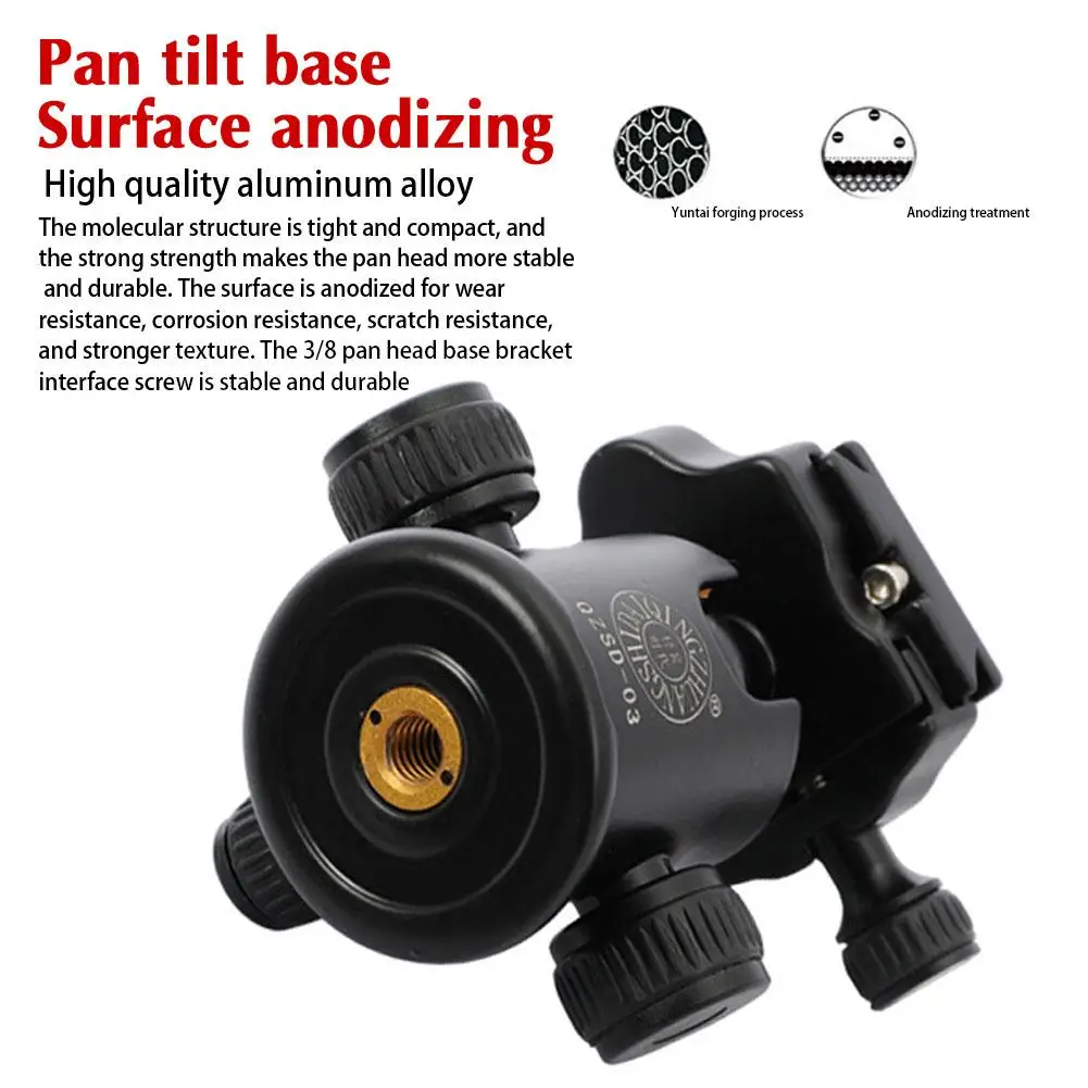 

1 Pcs Panoramic Spherical Head SLR Camera Track Photography Pan Precise Tuning 360 Camera Tilt Camera Fine Accessories Degr J7S3