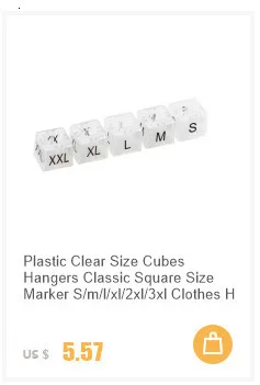Description Picture 6 of item450 Pcs Plastic Snap Retail Clothes Hanger Size Markers Garment Tags Size Coding Colored Rack Dividers