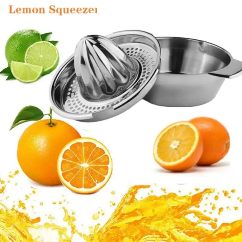 

Portable Lemon Orange Manual Fruit Juicer Stainless Steel Kitchen Accessories Tools Citrus Raw Hand Pressed Juice Maker