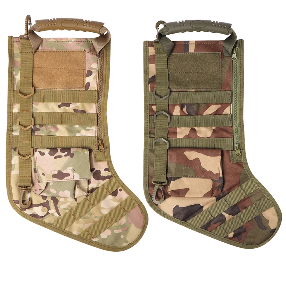 Christmas Pendant Stocking Pack Oxford Cloth Combat Storage Pack Multi-Pocket for Outdoor Hunt Camping Hiking