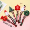 Christmas Interactive Squeaky Dog Plush Toy with Ropes Knot for Relieve Boredom Dog Chewing Plush Toy for Teeth Cleaning for Dog 2