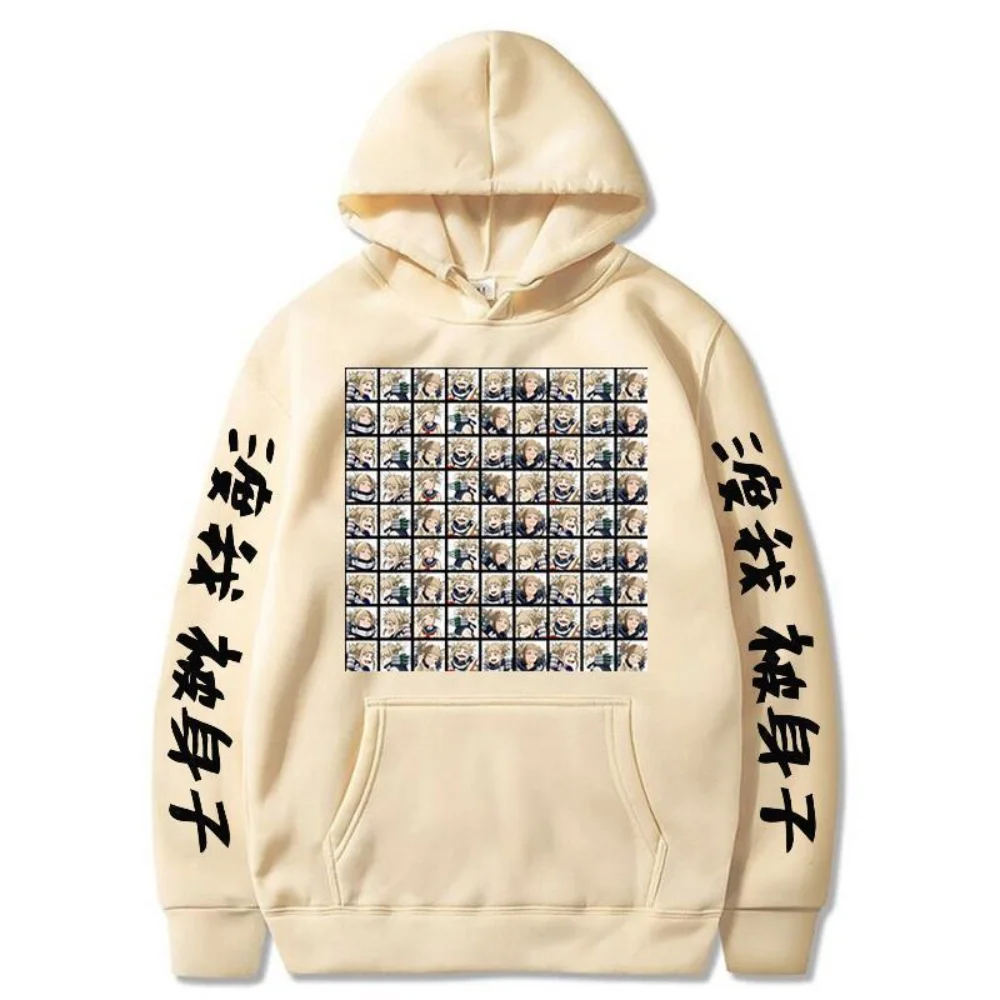 

My Hero Academia Hoodies Men Women Fleeces Print Autumn Harajuku Hip Hop Sweatshirt Man Fashion Denim Fleece Sweater