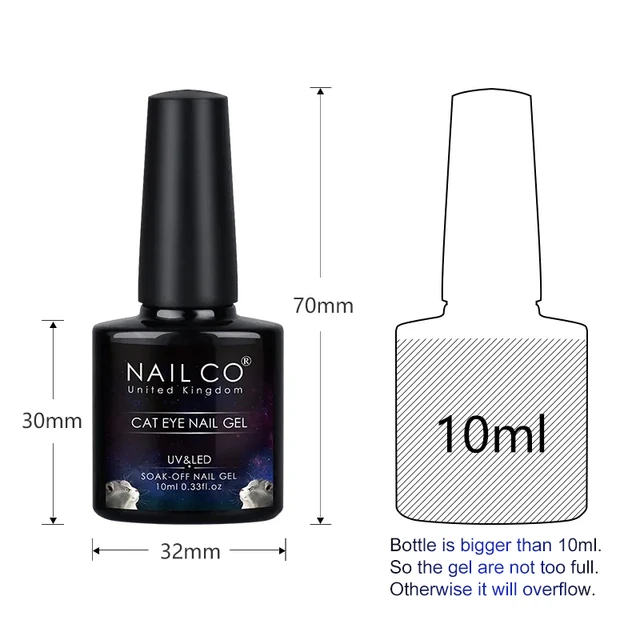Cat Eye Gel Nail Gel 10ml UV Cure Soak Off 6