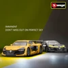 Bburago 1:43 Renault Sport R.S.01 Yellow/black Sport Car Alloy Model Car Diecast Metal Static Collection Toy Birthday Gift 3