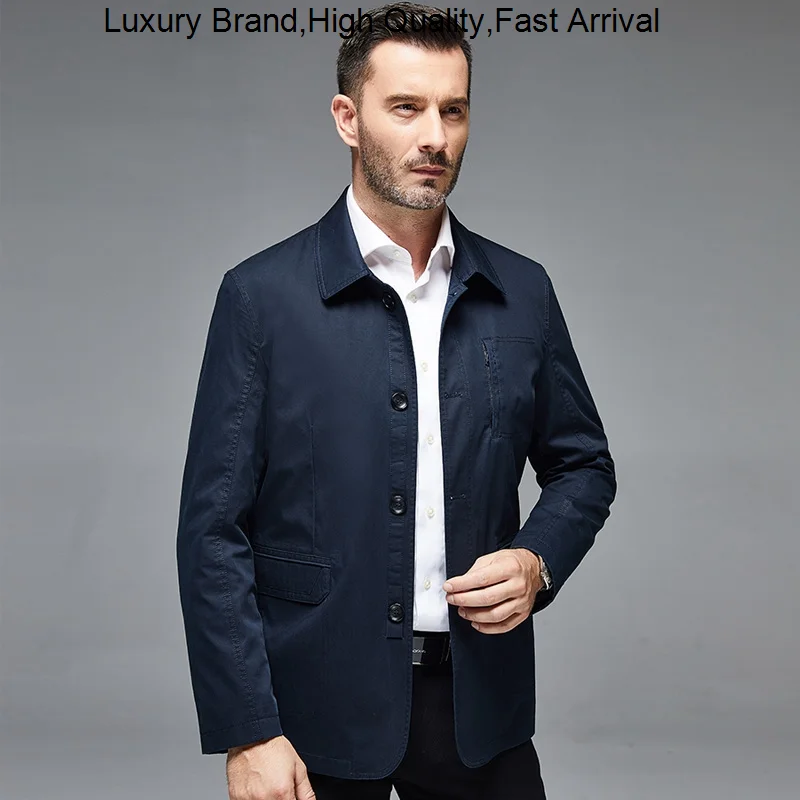 

the jacket new men's long-sleeved loosely contracted leisure lapel buttons Men's coat jackets for men