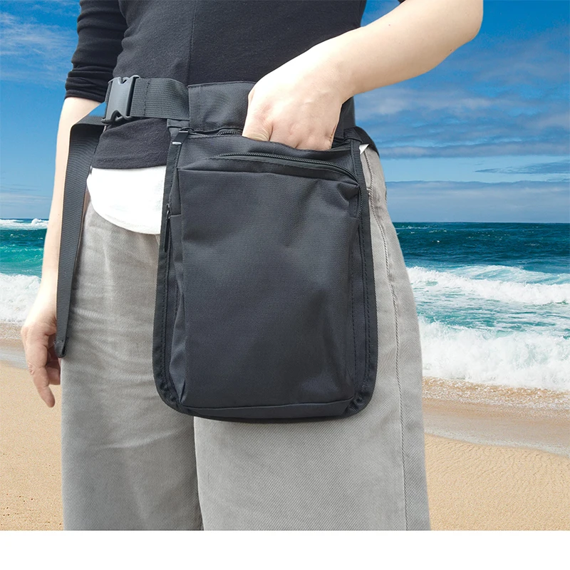 Fashionable New Outdoor Travel Long Distance Oxford Multi functional Large Pocket Lightweight Waist Cover Waist Bag Household Fa