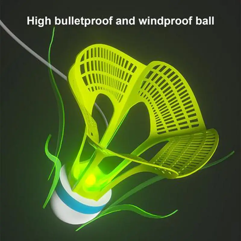 Self-Adhesive Elastic Badminton Trainer Set Solo Badminton Training Device Badminton Single Player Rebound Practice Swing Adult