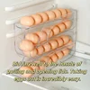 Large Capacity Automatic Egg Roller Household Four Tier Refrigerator Egg Storage Box Space Saving Kitchen Dedicated 4