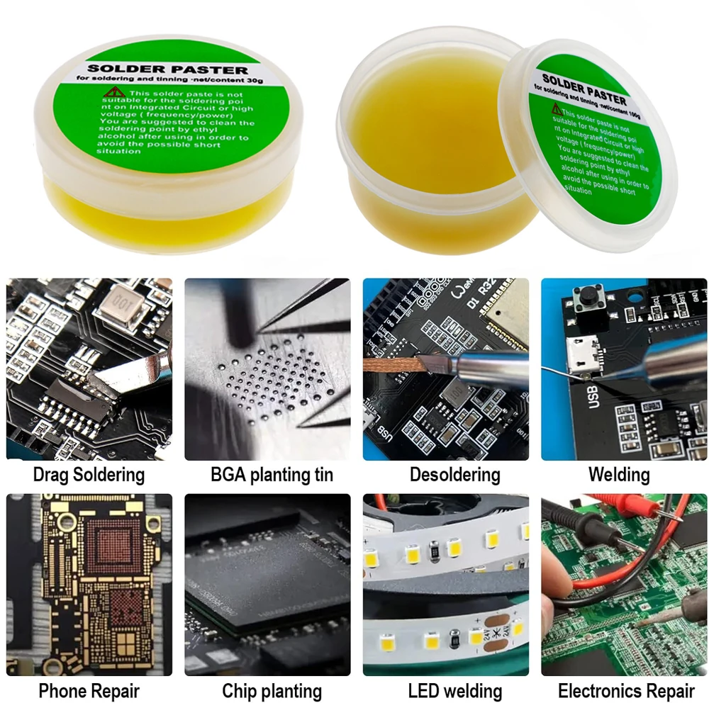 Lolpasta Flux No-Clean 30g/50g/100g voor SMD BGA LED
