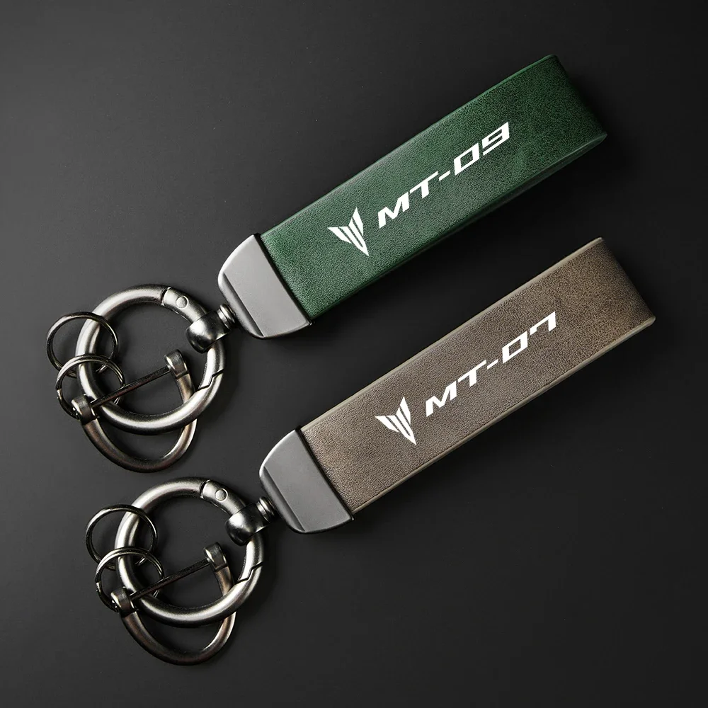 Premium Leather Motorcycle Keychain