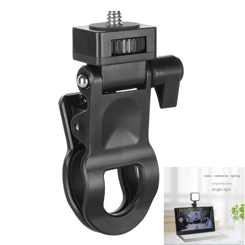 Camera Flash Holder Clip 1/4 Screw Mount Portable Multi-angle Folding Tablet Phone Stand Universal Photography Lamp Mount