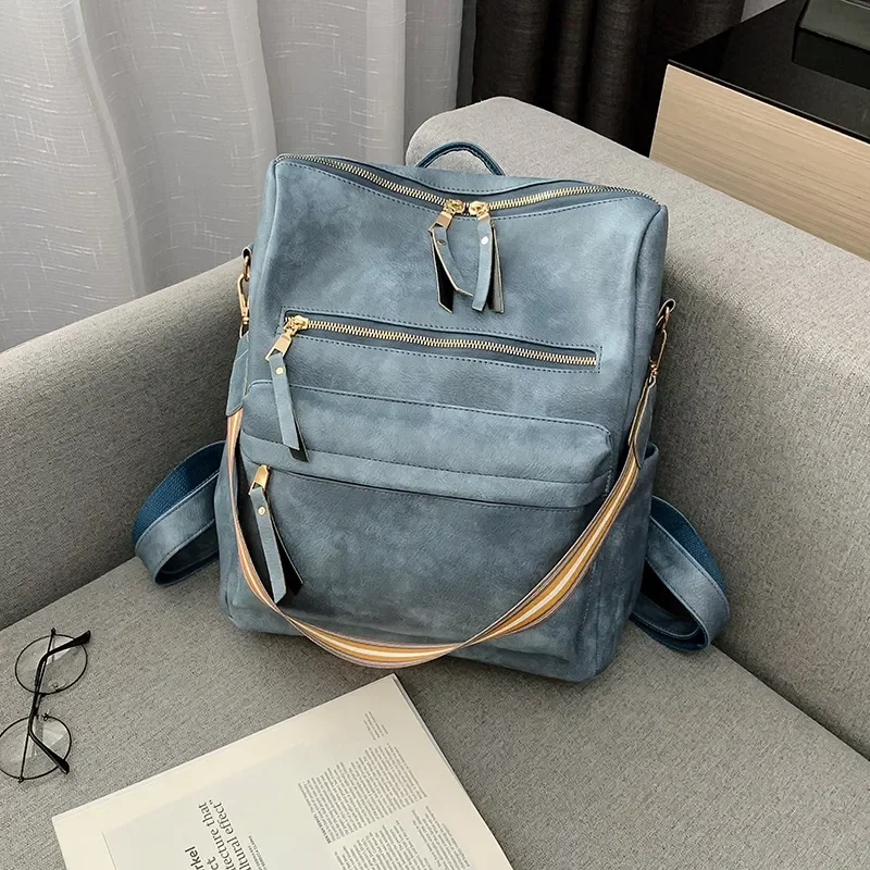 2024 New Designer Women Backpack Large Capacity Bag Multifunction Shoulder Bag Women Leather Travel Backpack Fashion School Bags