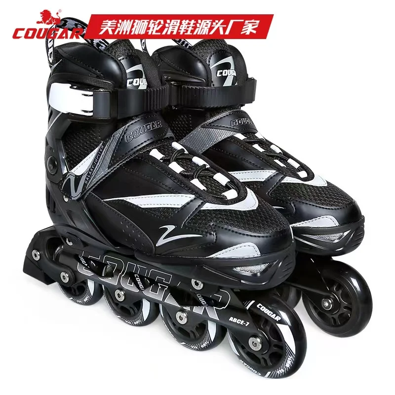 

Professional Inline Roller Skates Adult Speed Skating Patines Sneakers Black White Red For Sport Women Men 4 Wheels Shoes