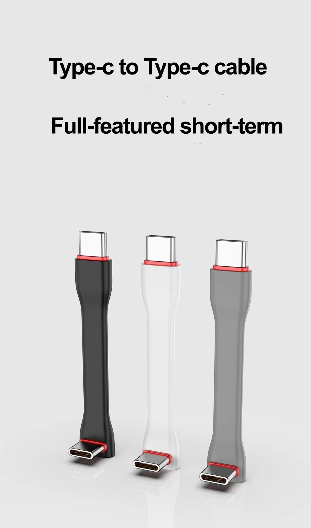 20Gbps Schnelles C-T-C-Kabel Typ-C Datenkabel Motorrad-Elektronikzubehör Kurzes Flachkabel 20G Geeignet für iPhone15Pro Max – Detail 10