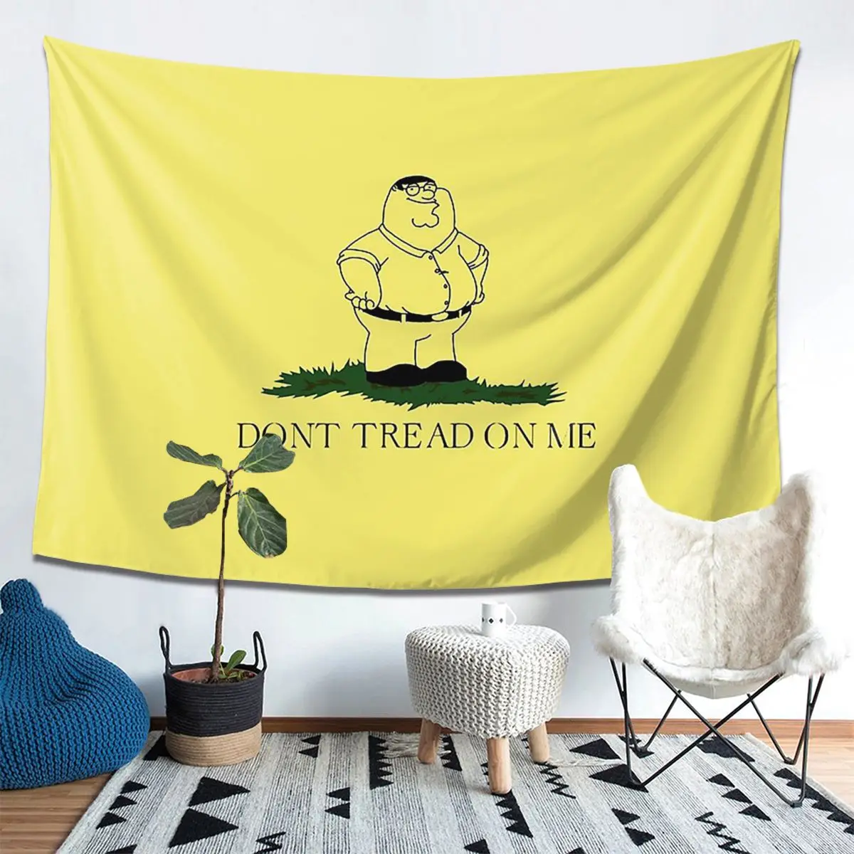 

Don't Tread On Peter Aesthetic Home Decoration Tapestry Funny Wall Hanging Tapestries on the Wall for Living Room Bedroom Dorm