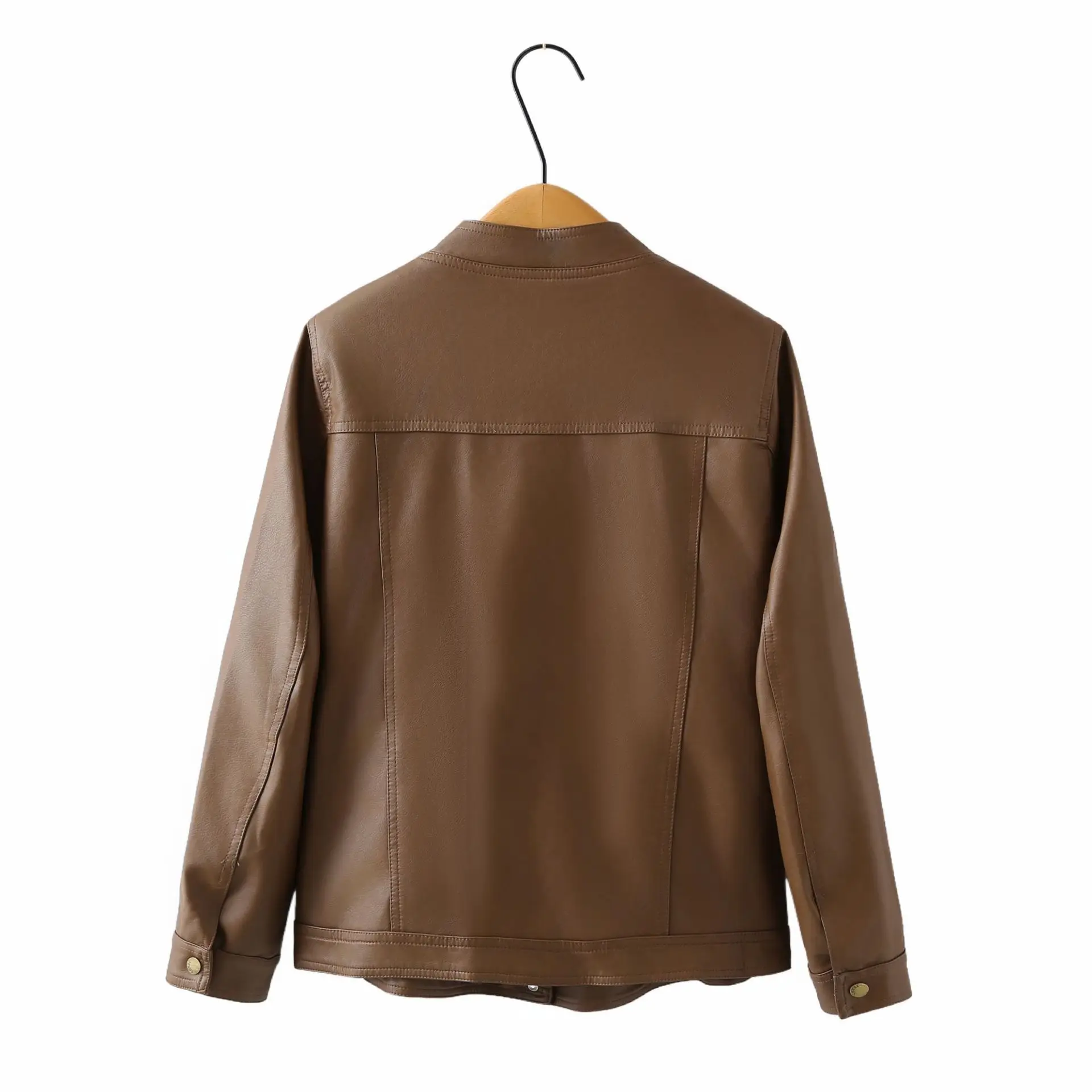 Fashion Plus Size Women's Biker Jacket New Retro Autumn 2025 Short Motorcycle Leather Outwears 2513