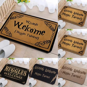 Welcome Door Mat – Wizards Muggle Tolerated Non-Slip Rug for Kitchen, Corridor, Bedroom & Entrance 1