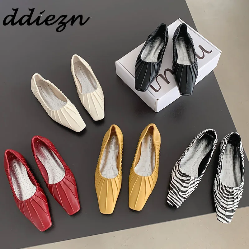 

Lolita Style Fashion Ladies Mary Janes Shoes 2023 In New Square Toe Women Flat With Sandals Slip On Female Flats Shoes Footwear