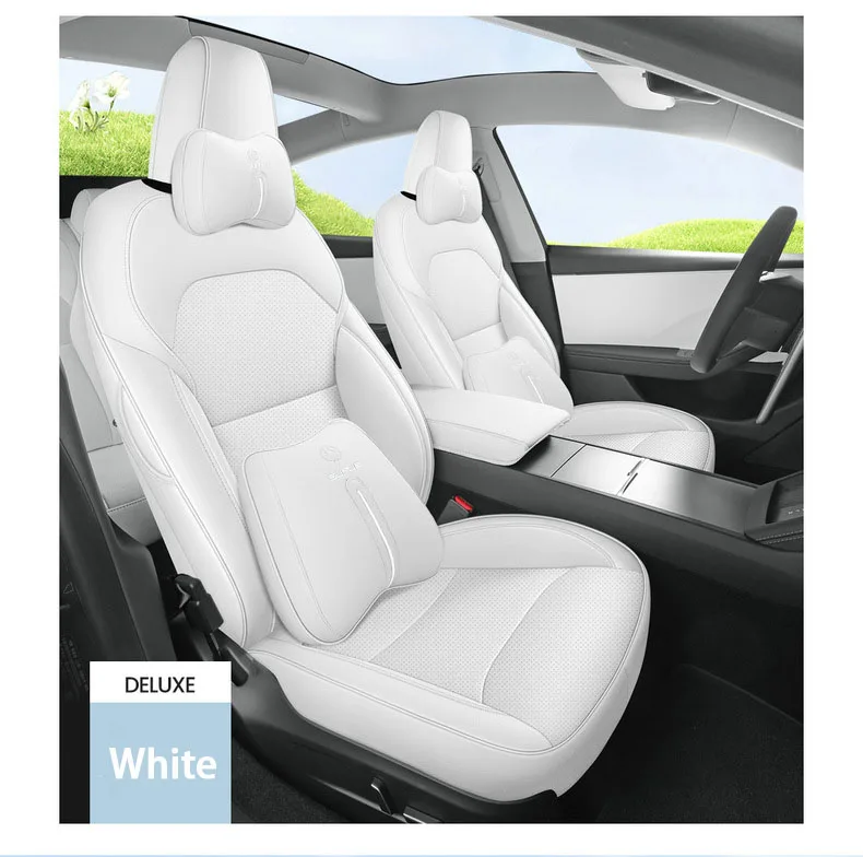 Full Set Seat Covers For Tesla Model Y Juniper 2025 Leather Breathable comfortab