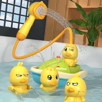 Baby Shower Bathroom Water Playing Little Yellow Duck Flower Shower Divine Device Water Spray Water Playing Toy 2