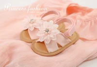 Fashionable and elegant embroidered beaded baby girls' shoes, comfortable and non slip soft flat shoes, indoor and outdoor parti 4
